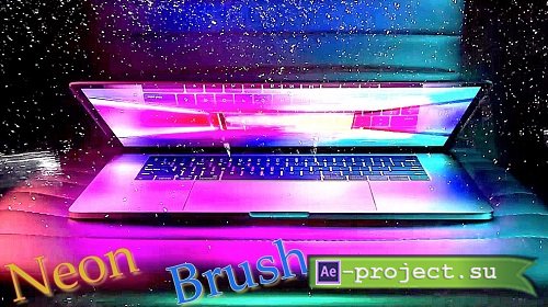 Videohive - Neon Brush Transitions 4K 51433976 - Project For Final Cut & Apple Motion