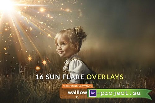 Magical Sun Flare PNG photo overlays 92547228