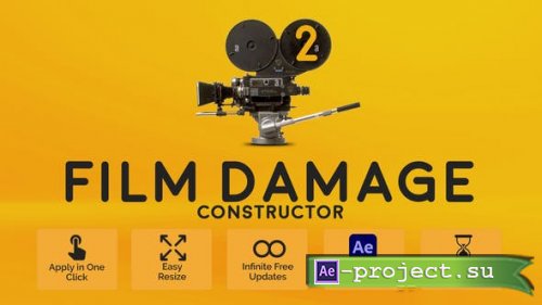 Videohive - Film Damage Constructor 2 - 51589343 - Project & Script for After Effects