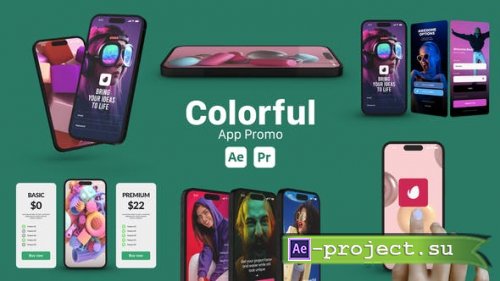 Videohive - Colorful App Promo - 51566146 - Project for After Effects