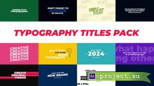 Videohive - Typography Titles Pack / AE - 51555894 - Project for After Effects