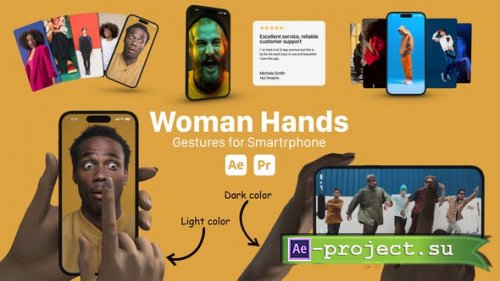 Videohive - Woman Hand Gestures for Smartphones - 51625998 - Project for After Effects