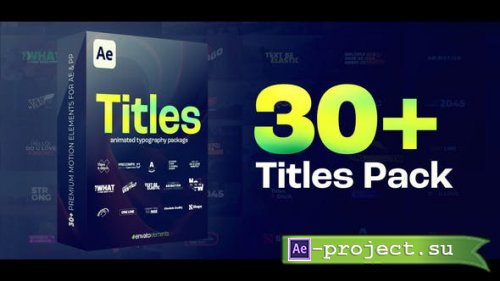 Videohive - Titles | Lower Thirds - 51628428 - Project for After Effects