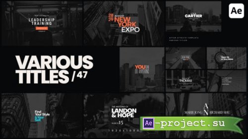 Videohive - Various Titles 47 - 51582559 - Project for After Effects