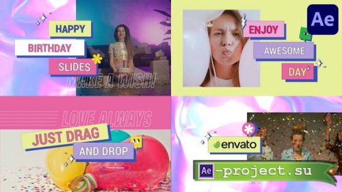 Videohive - Happy Birthday Slides for After Effects - 51651395 - Project for After Effects