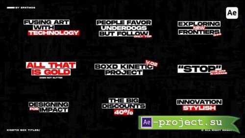 Videohive - Kinetic Box Titles v2.0 | AE - 51640262 - Project for After Effects
