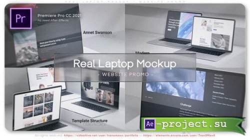 Videohive - Real Laptop Mockup - Website Promo - 51645330 - Premiere Pro Templates