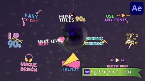 Videohive - 90's Music Titles | After Effects - 51677293 - Project for After Effects