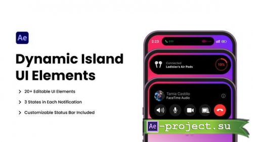 Videohive - Phone Notification & Dynamic Island UI - 51319101 - Project for After Effects