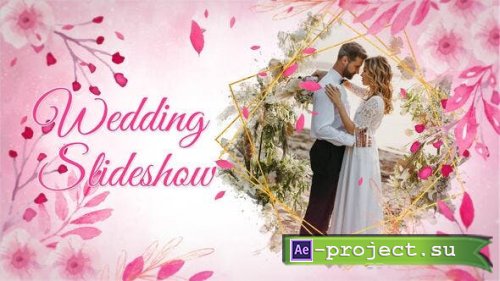 Videohive - wedding Pink Watercolor Slideshow - 51645876 - Project for After Effects