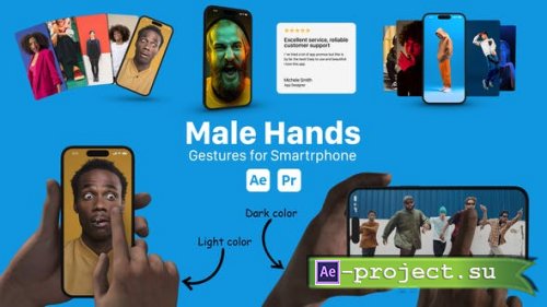 Videohive - Male Hand Gesture for Smartphones - 51691929 - Project for After Effects