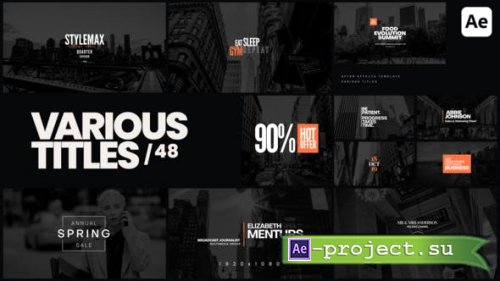 Videohive - Various Titles 48 - 51665504 - Project for After Effects