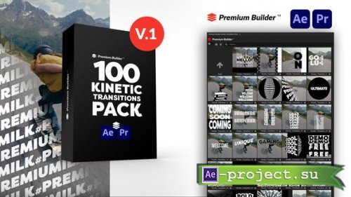Videohive - Kinetic Transitions Pack - 49401595 - Project & Script for After Effects