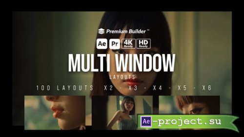 Videohive - Multi Window Layouts - 50084443 - Project & Script for After Effects