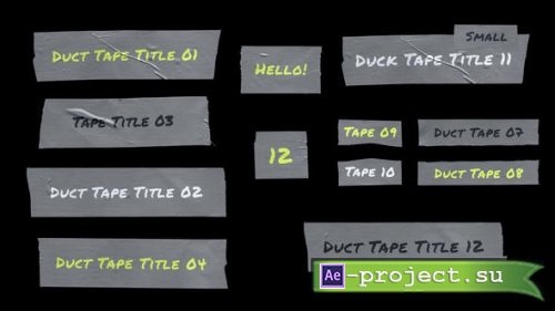 Videohive - Duct Tape Titles Pack - 51744507 - Project for After Effects