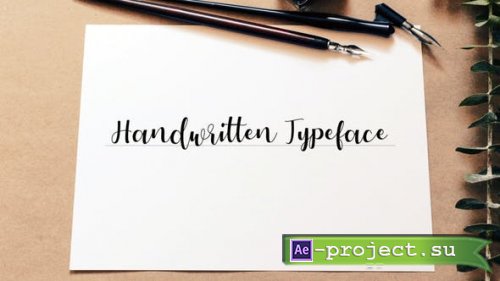 Videohive - Hand-Written Typeface - 22625811 - Project for After Effects