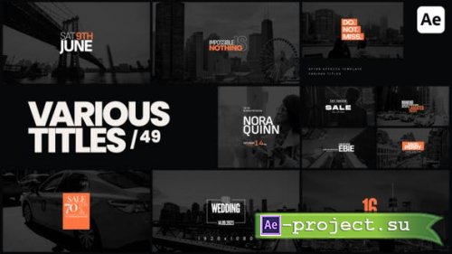 Videohive - Various Titles 49 - 51754856 - Project for After Effects