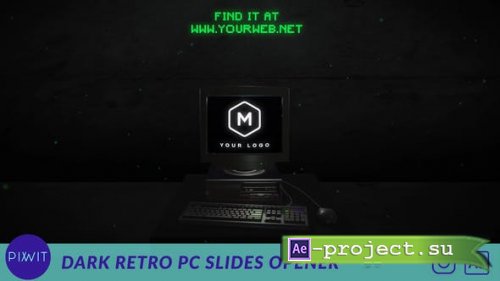 Videohive - Dark Retro PC Slides Opener - 51797849 - Project for After Effects