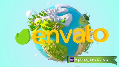 Videohive - Cartoon Earth Logo - 24597609 - Project for After Effects