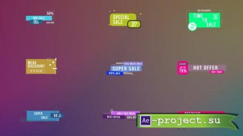 Videohive - Colorful Sale Titles | AE - 51818893 - Project for After Effects