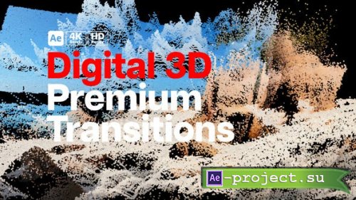 Videohive - Premium Transitions Digital 3D - 51859330 - Project for After Effects