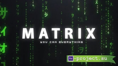 Videohive - Matrix Logo Reveal - 51891323 - Project for After Effects