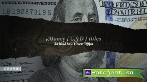 Videohive - Money USD Titles/ Dollars USA/ Blockchain/ Banknotes and Bonds/ Business/ Economics/ Corporate/ $ - 40168515 - Project for After Effects