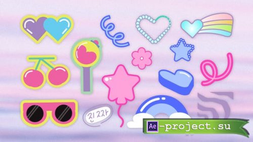 Videohive - Sticker Pack - Kpop Fandom Element After Effects Project Template - 51915004 - Project for After Effects
