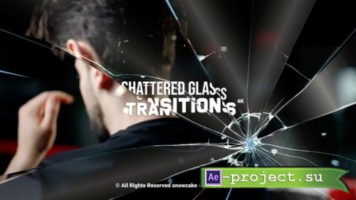 Videohive - Shattered Glass Transitions - 51933045 - Project for After Effects