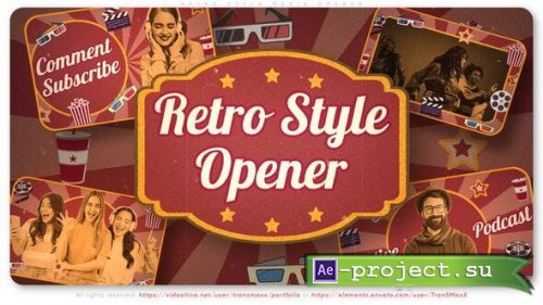 Videohive - Retro Style Media Opener - 51940794 - Project for After Effects