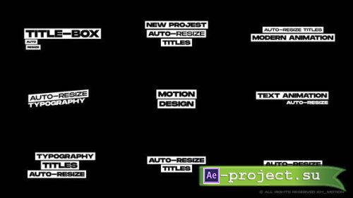 Videohive - Auto-Resize Titles | AE - 51951118 - Project for After Effects