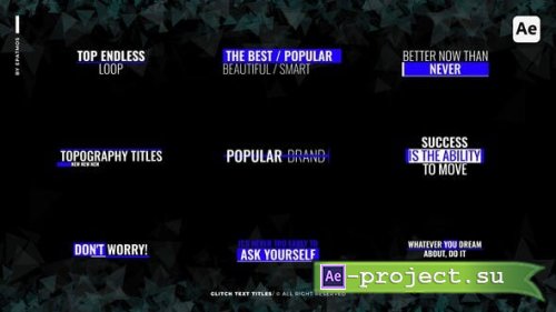 Videohive - Glitch Text Titles | AE - 51975802 - Project for After Effects