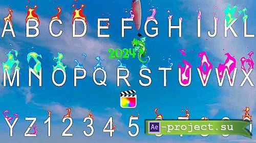 Videohive - Fire Alphabet Font 51391781 - Project For Final Cut & Apple Motion