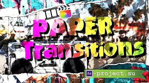 Videohive - Paper Transitions 52126166 - Project For Final Cut & Apple Motion