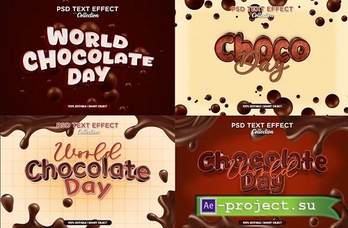 Chocolate text effect set - UX39QSB