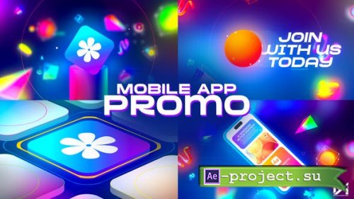 Videohive - Mobile App Promo - Retro Style - 51781178 - Project for After Effects