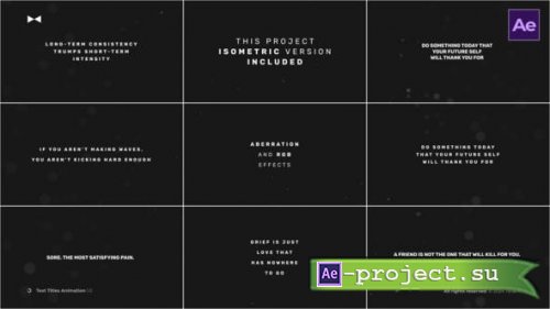 Videohive - Text Titles Animation  AE - 52028343 - Project for After Effects