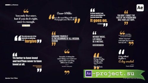 Videohive - Quotes Text Titles | AE - 52027677 - Project for After Effects