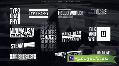 Videohive - Modern Typography Titles | AE - 39362581 - Project for After Effects