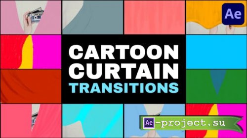 Videohive - Cartoon Curtain Transitions | After Effects - 51981516 - Project for After Effects