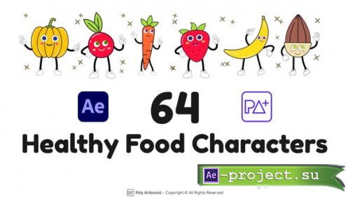 Videohive - Healthy Food Characters For After Effects - 52038070 - Project for After Effects