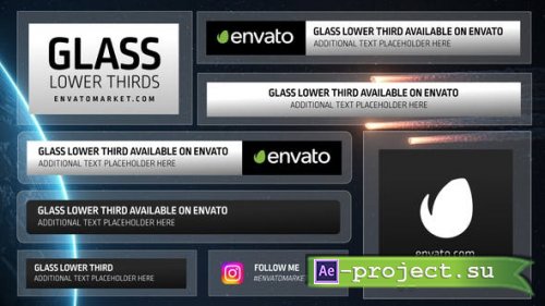 Videohive - Glass Lower Thirds - 42840274 - Project for After Effects