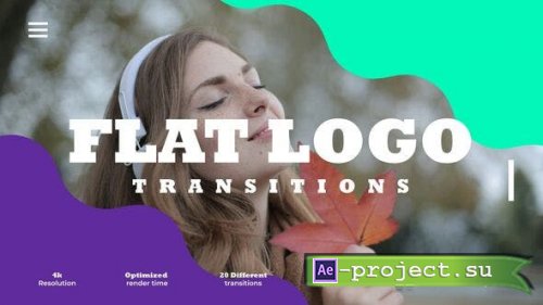 Videohive - Flat Logo Transitions - 52072392 - Project for After Effects