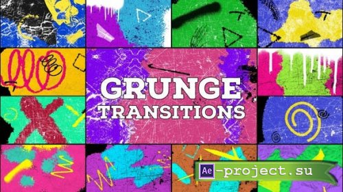 Videohive - Grunge Transitions - 52079867 - Project for After Effects
