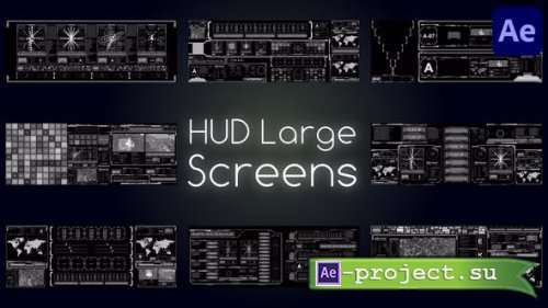 Videohive - HUD Large Screens for After Effects - 52052986 - Project for After Effects