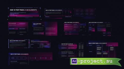 Videohive - HUD 10 TEXT PACK - 52123109 - Project for After Effects
