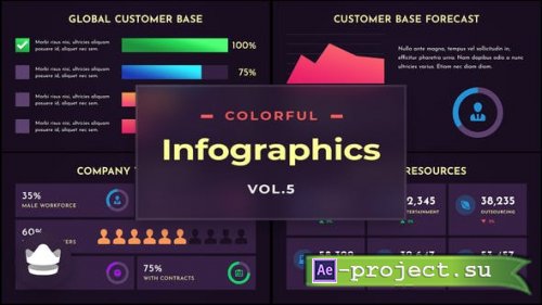 Videohive - Colorful Infographics Vol.5 - After-Effects Template - 52127305 - Project for After Effects