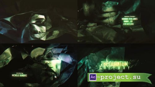 Videohive - Abstract Technology Black Crumpled Paper Film Credit - 52257878 - Project for After Effects
