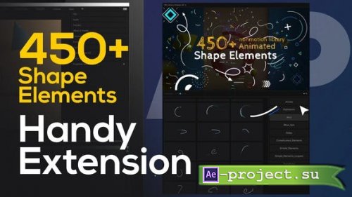 Videohive - Shape Elements Pack | Extension 450+ Elements - 52246745 - Project for After Effects