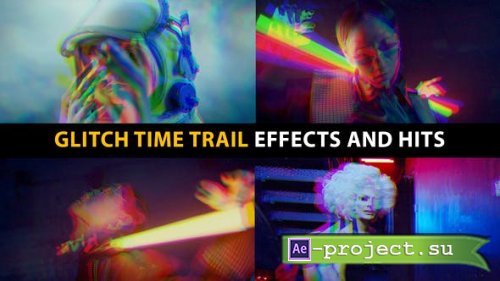 Videohive - Glitch Time Trail Effects And Hits | After Effects - 52300834 - Project for After Effects
